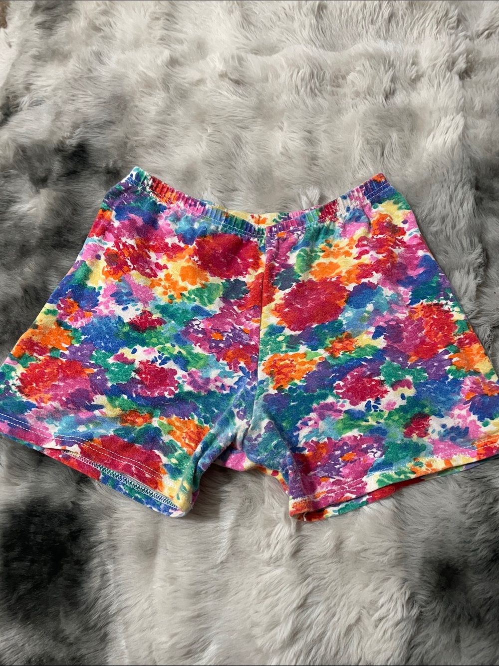 Body Wrappers Multi-Color Tie-Dye Athletic Shorts